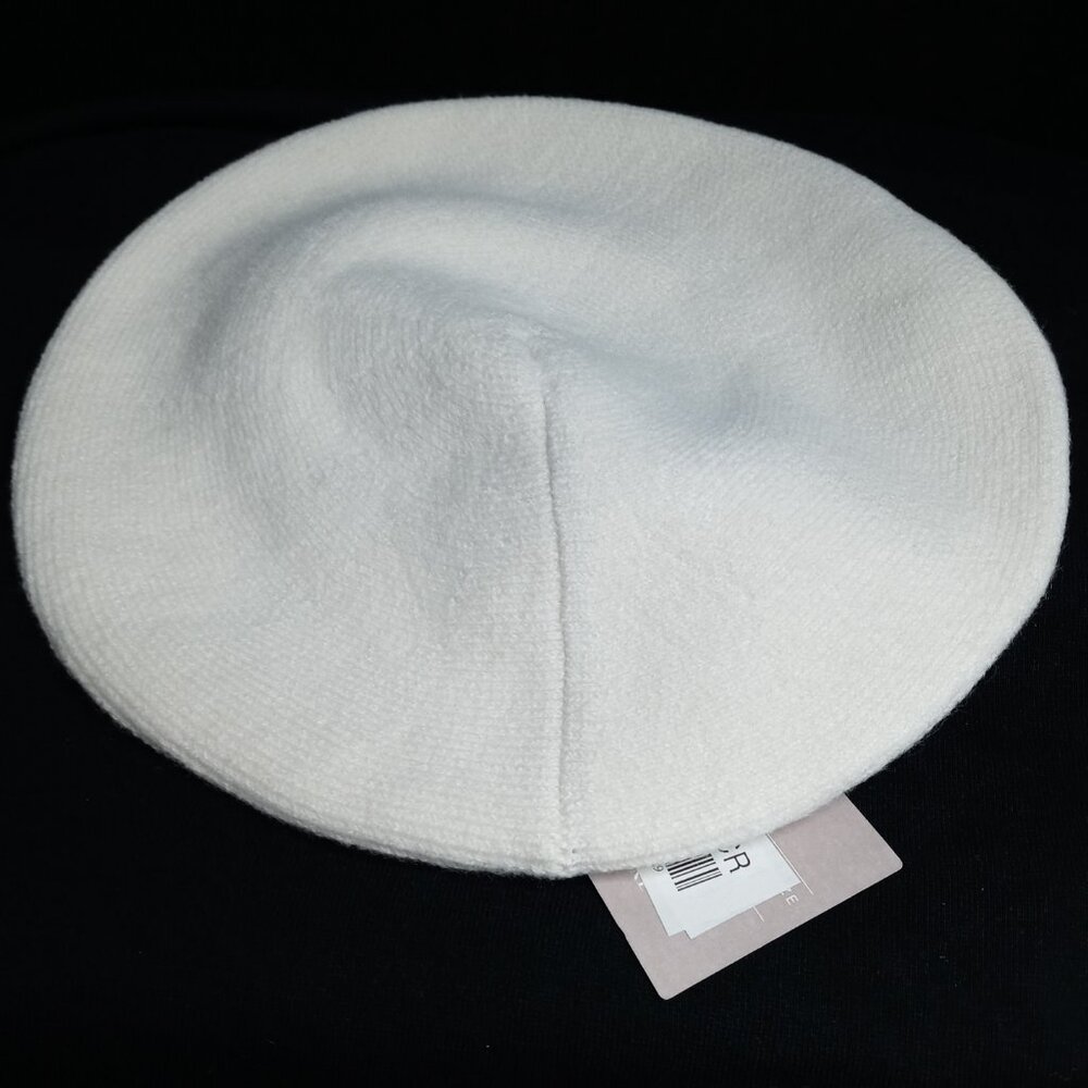 Stretchy Solid Cream (Off-White) Beret